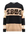 Max Mara Multicolor Dirce 1951-motif Striped Jumper In Black