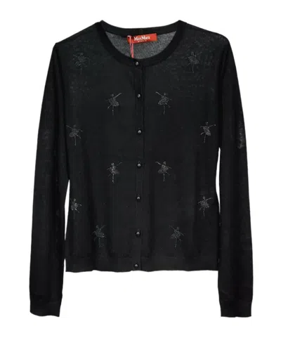 Max Mara Long-sleeved Sweater In Black