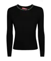 Max Mara Studio Woman Sweater Black Size L Virgin Wool In Black