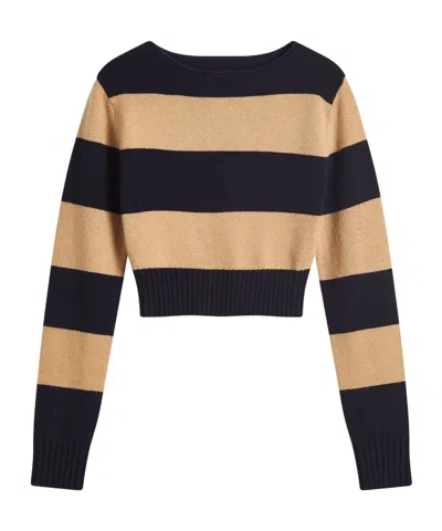 Max Mara Long-sleeved Sweater In Black