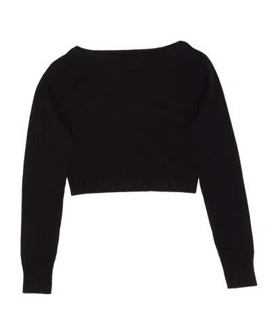 Max Mara Long-sleeved Sweater In Black