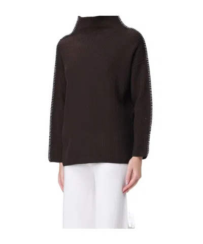 Max Mara Long-sleeved Sweater In Black