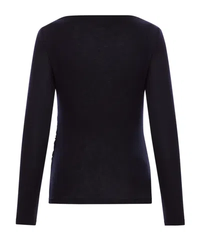 Max Mara Long-sleeved Sweater In Black