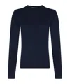 Max Mara Long-sleeve Round-neck Sweater In Blue