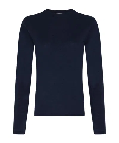 Max Mara Long-sleeved Sweater In Blue