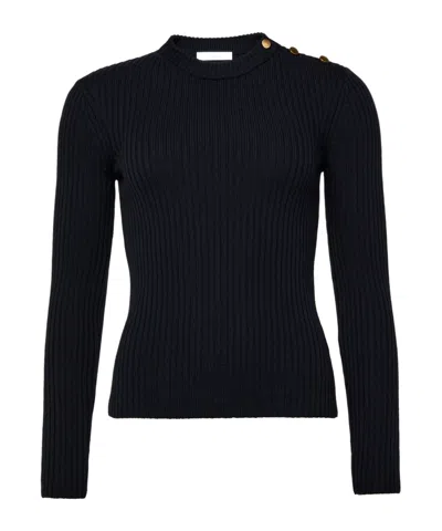 Max Mara Long-sleeved Sweater In Ultramarine