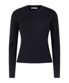 Max Mara Navy Blue Viscose And Wool Sweater In Blue