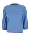 Max Mara Long-sleeved Sweater In Blue