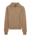 Max Mara Long-sleeved Sweater In Brown