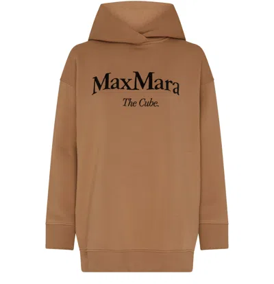 Max Mara Long-sleeved Sweater In Brown