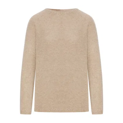 Max Mara Long-sleeved Sweater In Brown