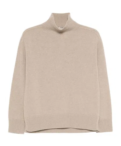 Max Mara Long-sleeved Sweater In Brown