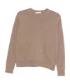 Max Mara Round-neck Wool Sweater In Neutral