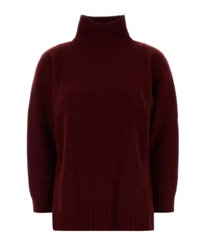 Max Mara Long-sleeved Sweater In Brown
