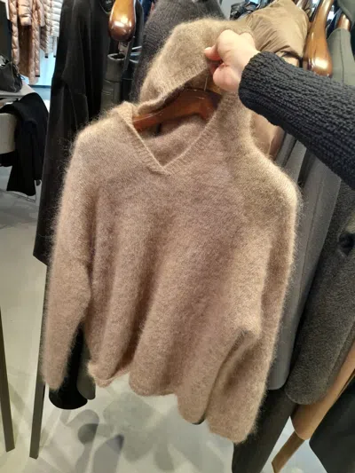 Max Mara Long-sleeved Sweater In Brown