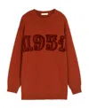 Max Mara Long-sleeved Sweater In Brown