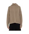 Max Mara Vitalba Sweater In Virgin Wool And Cashmere In Brown