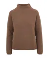 Max Mara Long-sleeved Sweater In Brown