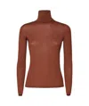 Max Mara Long-sleeved Sweater In Brown