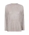 Max Mara Long-sleeved Sweater In Gray