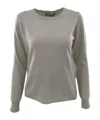 Max Mara Long-sleeved Sweater In Gray