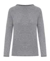 Max Mara Long-sleeved Sweater In Gray