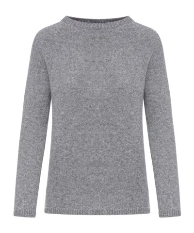 Max Mara Long-sleeved Sweater In Gray