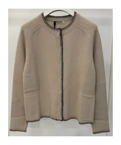 Max Mara Long-sleeved Sweater In Gray