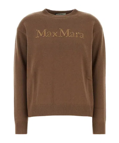 Max Mara Long-sleeved Sweater In Green