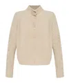 Max Mara Long-sleeved Sweater Jacket In Neutral