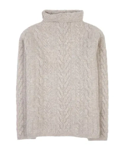 Max Mara Long-sleeved Sweater In Nude