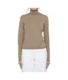Max Mara Turtleneck Long-sleeved Jumper In Nude