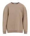 Max Mara Beige Sweatshirt In Wool And Cashmere Blend In Nude