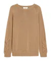 Max Mara Long-sleeved Sweater In Nude