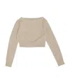 Max Mara Boat-neck Cuffed-sleeve Sweater In Nude