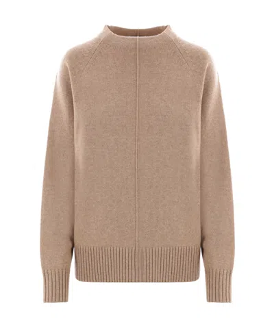 Max Mara Long-sleeved Sweater In Nude