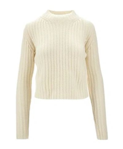 Max Mara Long-sleeved Sweater In Nude
