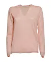 Max Mara Classic Crewneck Sweater In Nude