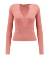 Max Mara Urlo Sweater In Silk And Wool Blend In Pink