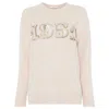 Max Mara Beige Sweatshirt With Decorative 1951 Motif In Neutral