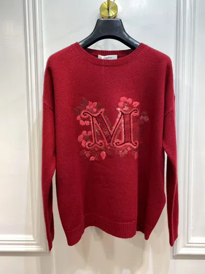 Max Mara Long-sleeved Sweater In Red