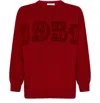Max Mara Logo Wool And Cashmere Jumper In Red