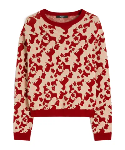 Max Mara Long-sleeved Sweater In Red