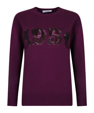 Max Mara Long-sleeved Sweater In Red