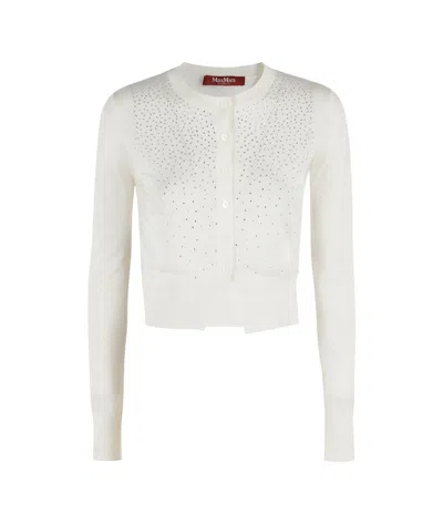 Max Mara Long-sleeved Sweater In White