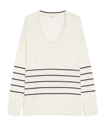 Max Mara Long-sleeved Sweater In White