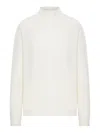 Max Mara Lightweight Cashmere Turtleneck High Collar In White