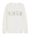 Max Mara Form With Embroidery And Sequins Pullover In White