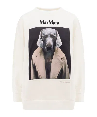 Max Mara Long-sleeved Sweater In White