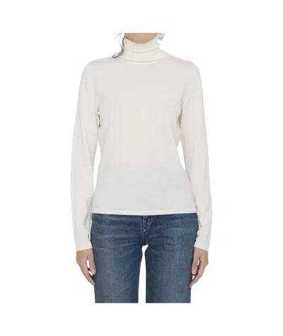 Max Mara Long-sleeved Sweater In White